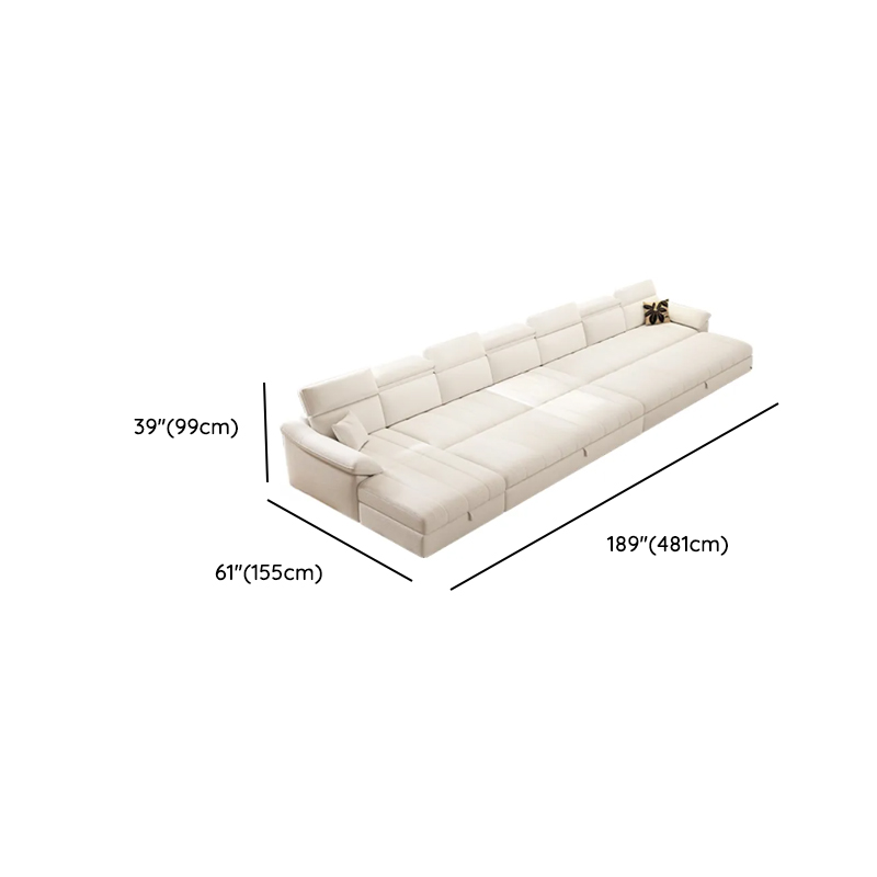 Straight 7 Person Sofa Recliner with Under-seat-storage in Horizontal Orientation - image 17