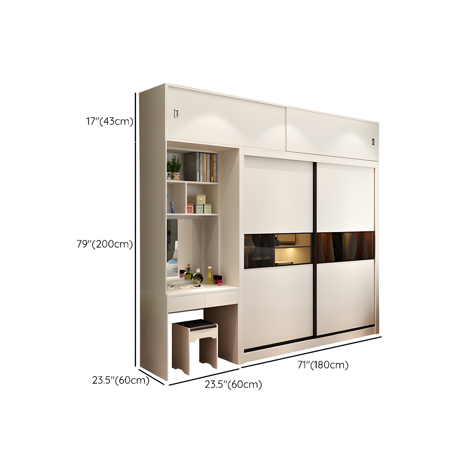 Contemporary Home Engineered Wood Wardrobe Freestanding Wardrobe Closet - image 25