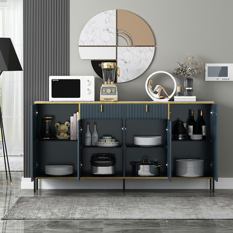 Free Standing Stone Wet-resistant Utility Storage Cabinet with 12 Interior Shelves & 3 Cabinets Living Room - image 16