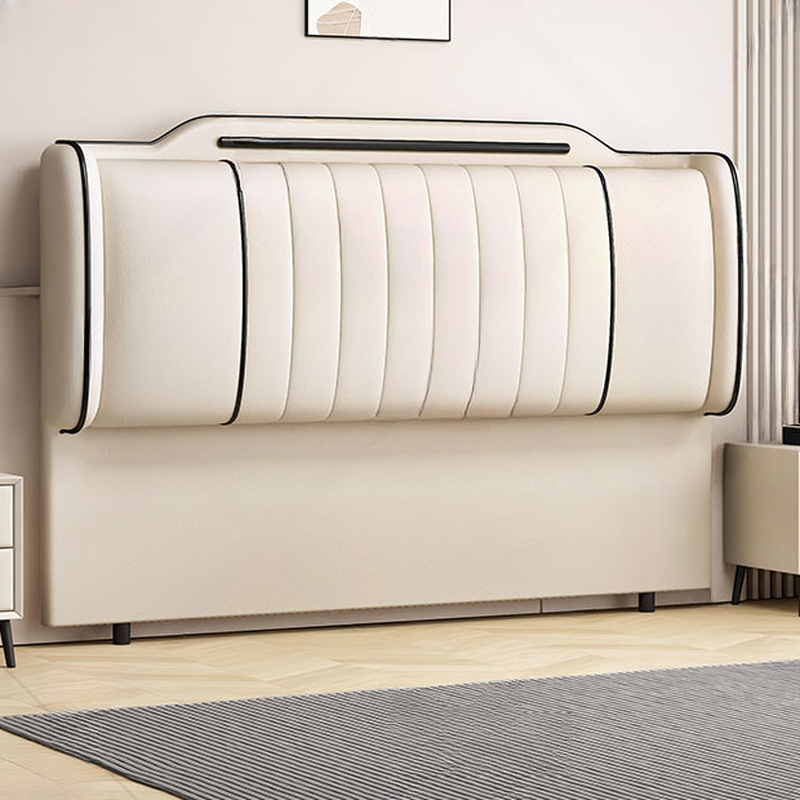 Simplistic Style Wingback Headboard with Camelback Shape in Pine Wood, No Distressing, Available in King/Queen/Full Sizes, Featuring Sponge Upholstery and Standard Height - image 12