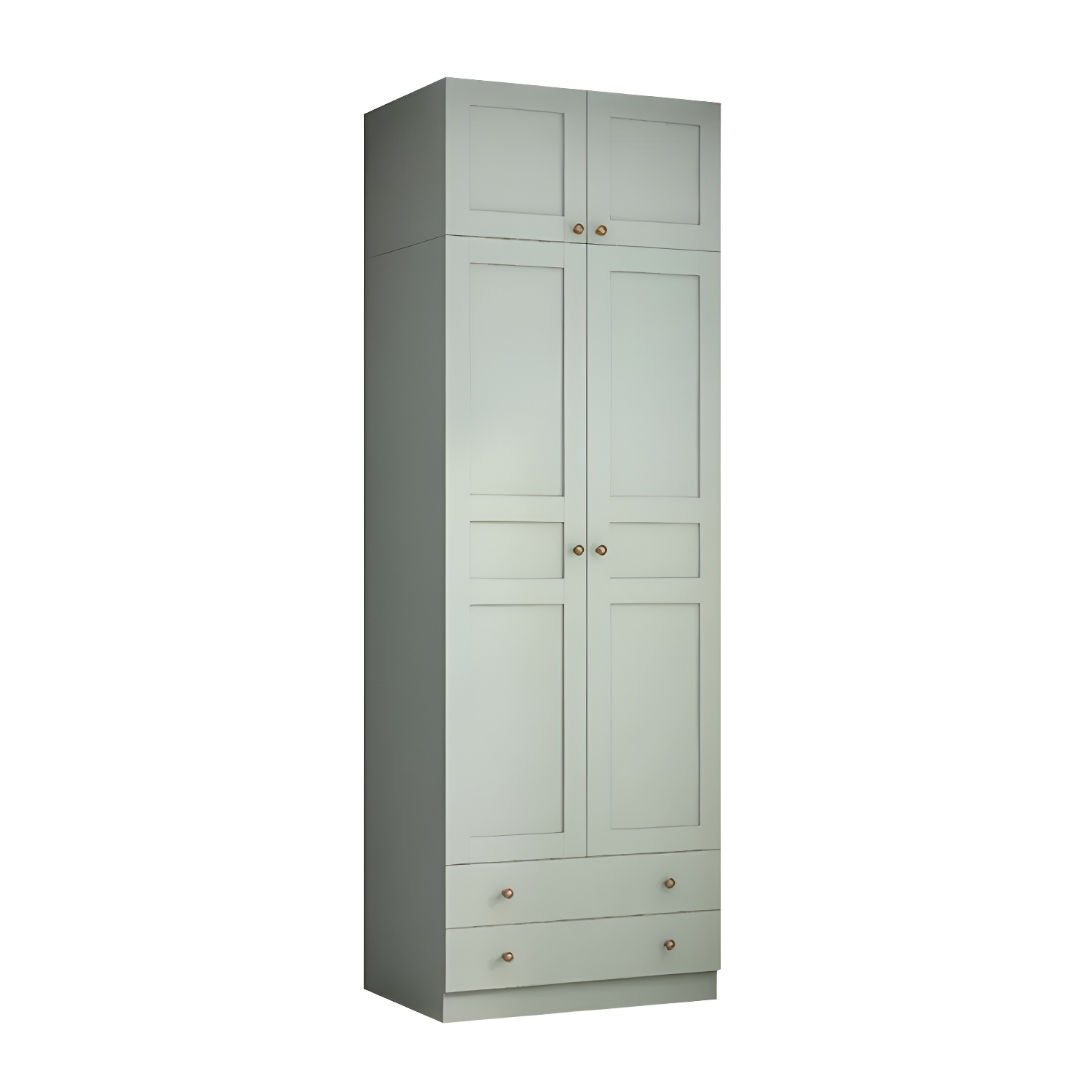 Modern Green Wood Wardrobe Armoire with Soft-Close Drawers & Clothing Rod - image 5