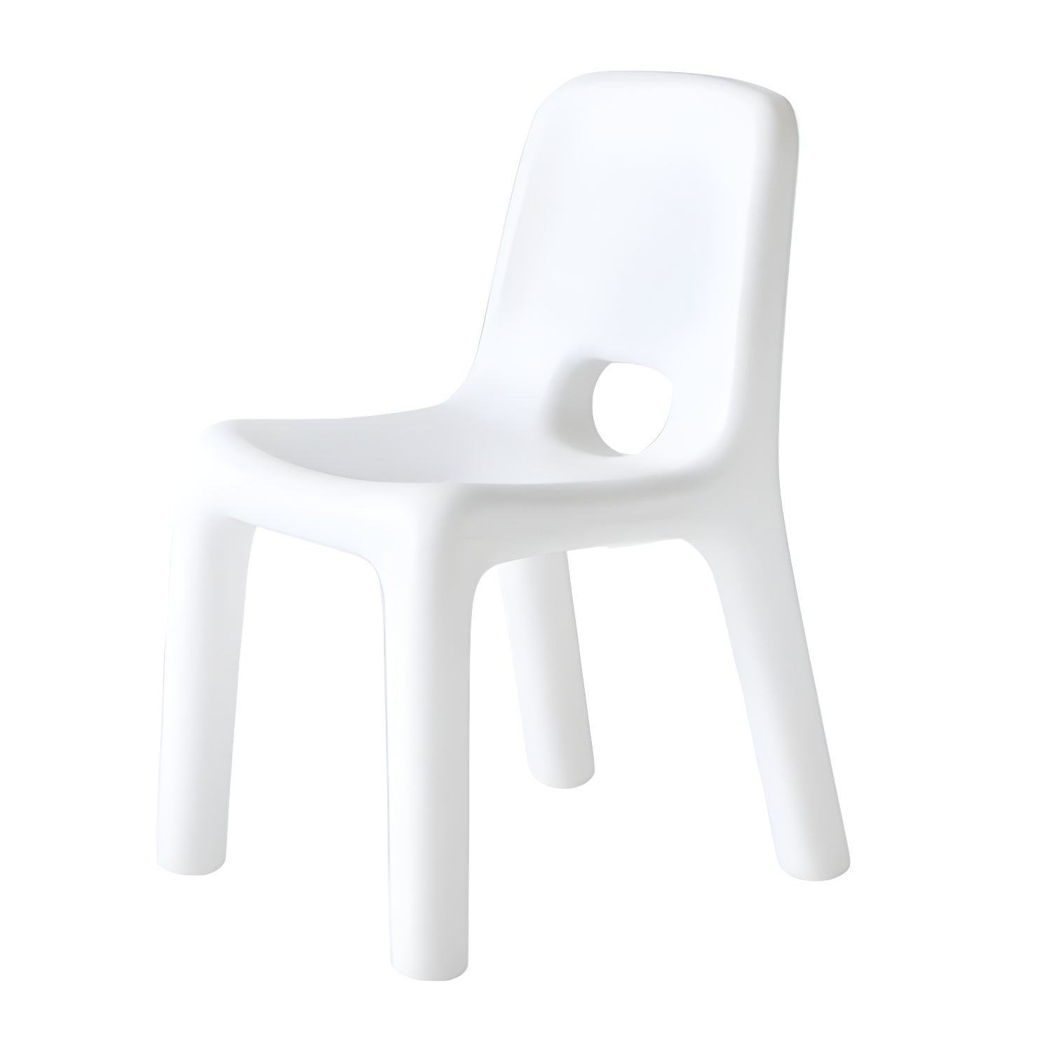 Scandinavian Style Non-Upholstered Low Back Plastic Side Chair for Kitchen & Dining - image 7