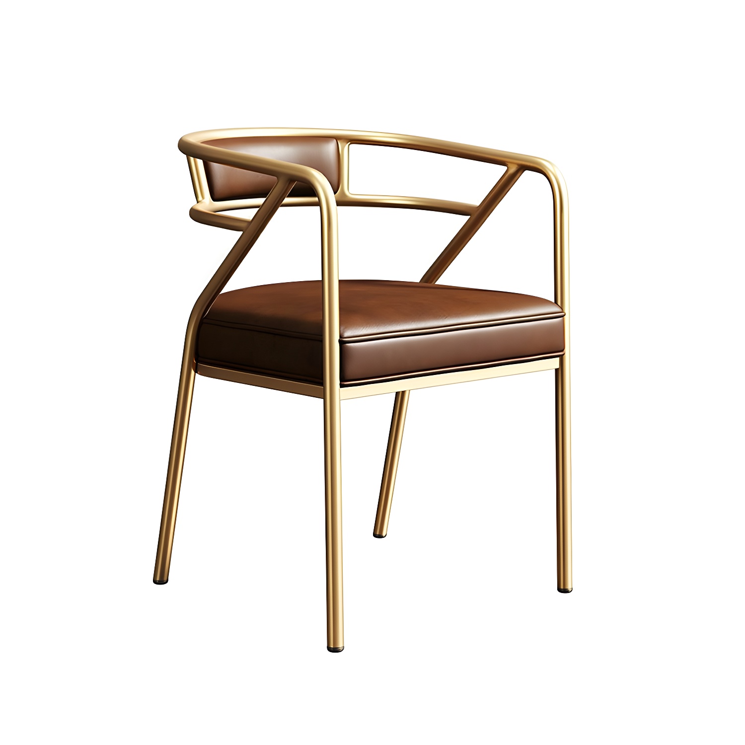 Glam Upholstered Arm Chair with Brass/Gold Legs for Kitchen & Dining - image 17
