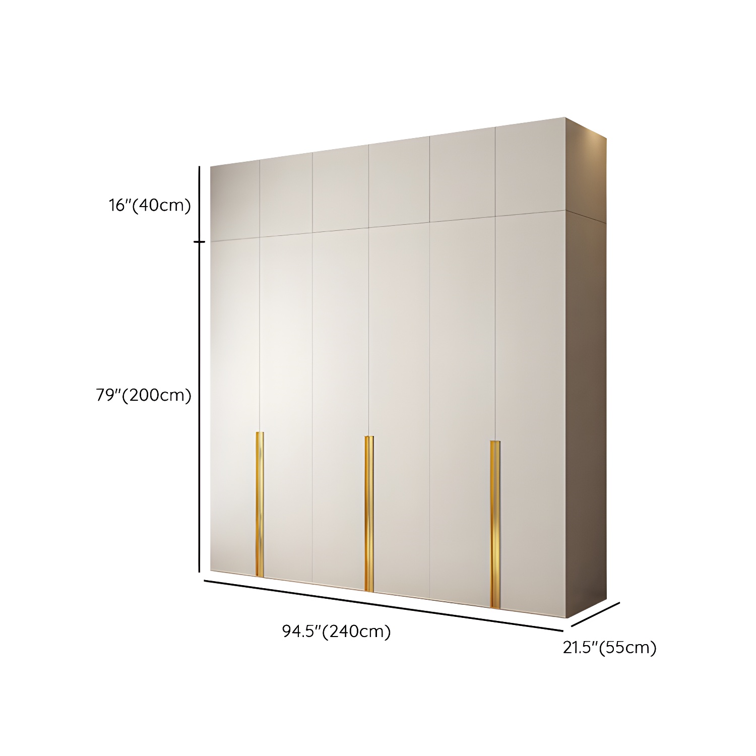 Modern White Wood Armoire with Drawers, Clothing Rod, and Shelves - image 16