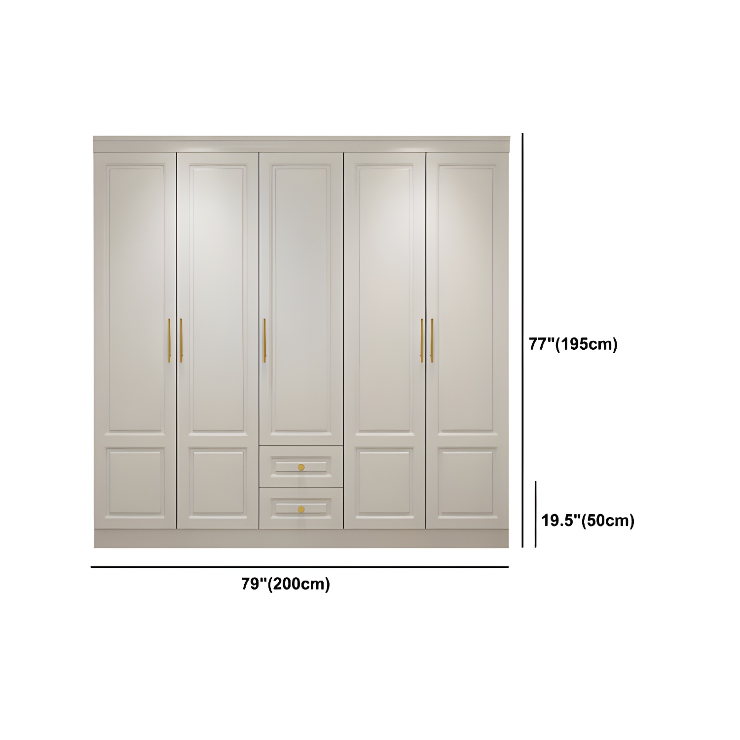 Modern Style Wooden Wardrobe White Colour Soft Close Drawer Wardrobe Closet - image 19