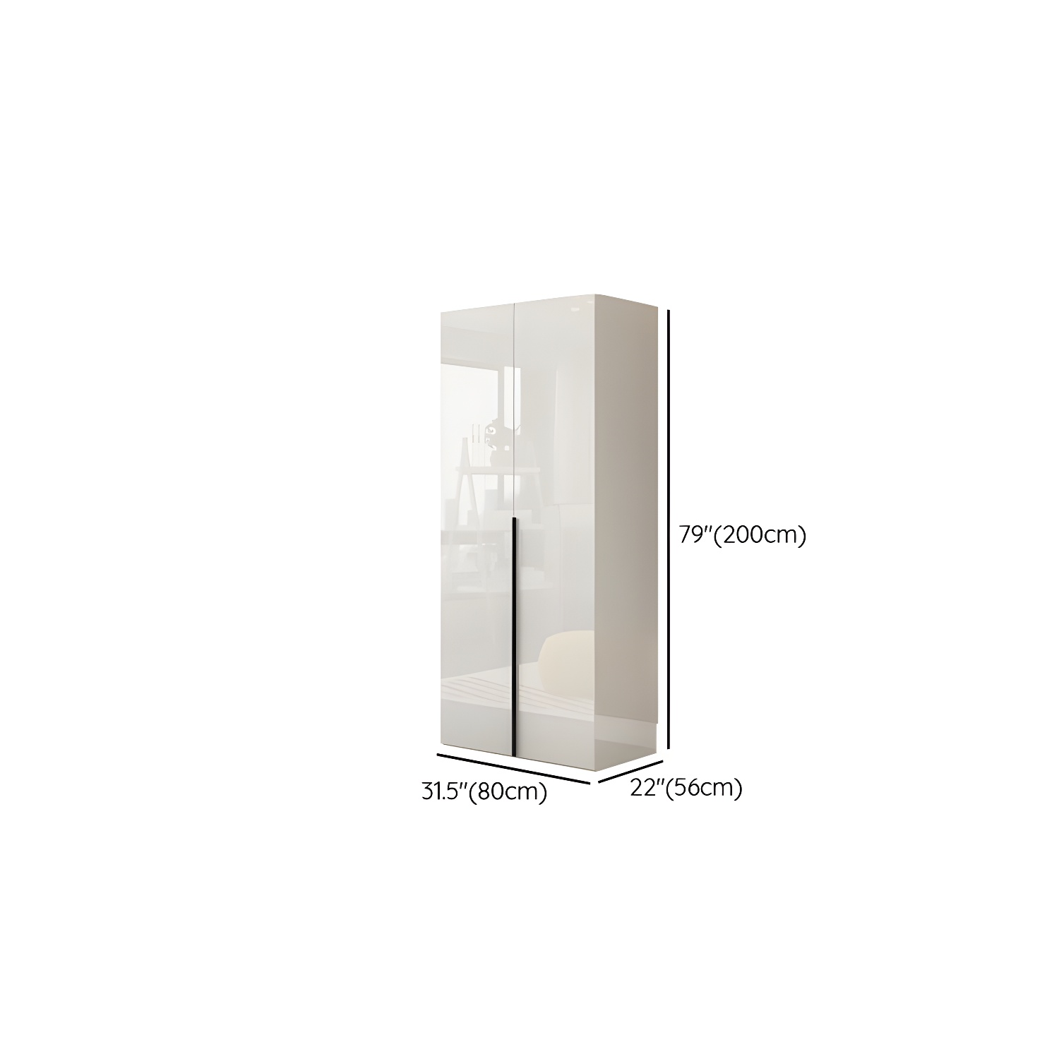 Modern Simple Style Double Door Storage Wardrobe for Bedroom - image 9