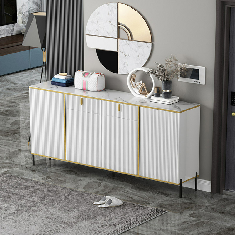 Free Standing Stone Wet-resistant Utility Storage Cabinet with 12 Interior Shelves & 3 Cabinets Living Room - image 12