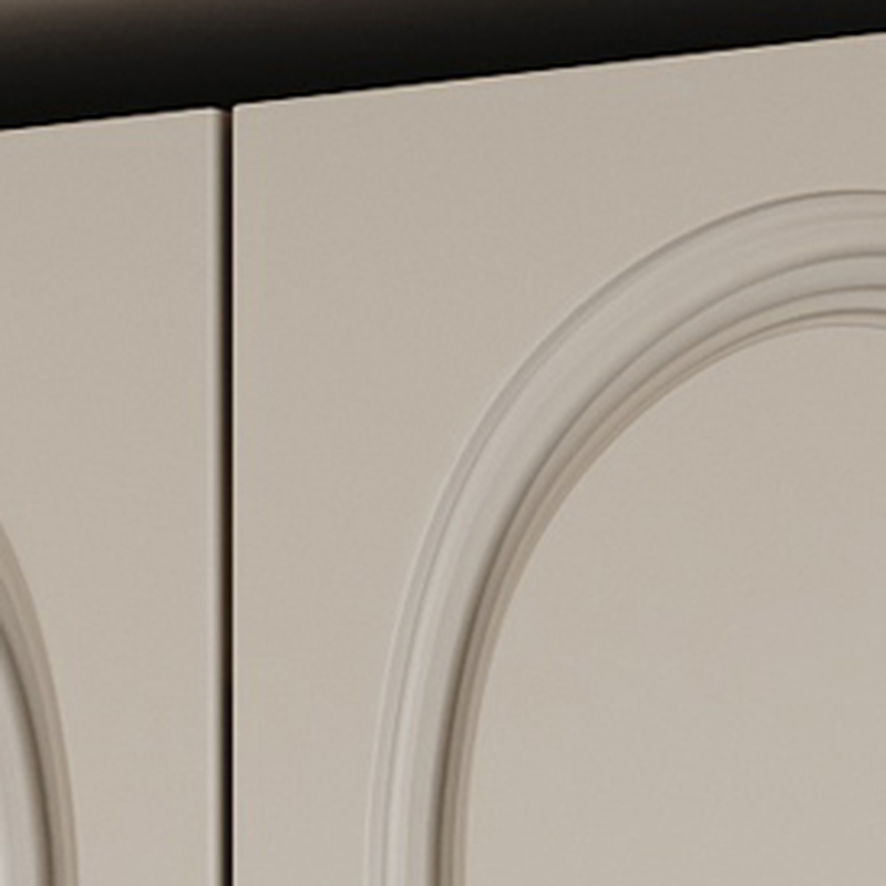 White Minimalist Manufactured Wood Independent Wardrobe Closet with Soft Close Drawer, Soft Close Door, and Interior Shelves - image 7