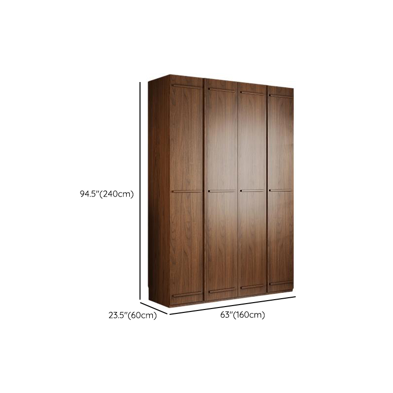 Modern Natural Wood Standalone Almirah with Soft Close Drawer and Door, Interior Shelves, and Hanging Rod - image 19