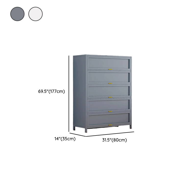 Casual Iron Desk Combo Dresser with Multiple Cabinets and Interior Shelves Options - image 18