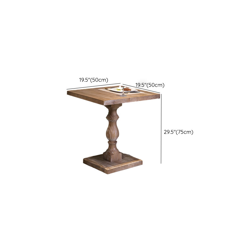 Standard Height 2 Seater Traditional Natural Pedestal Wood Kitchen Table - image 14