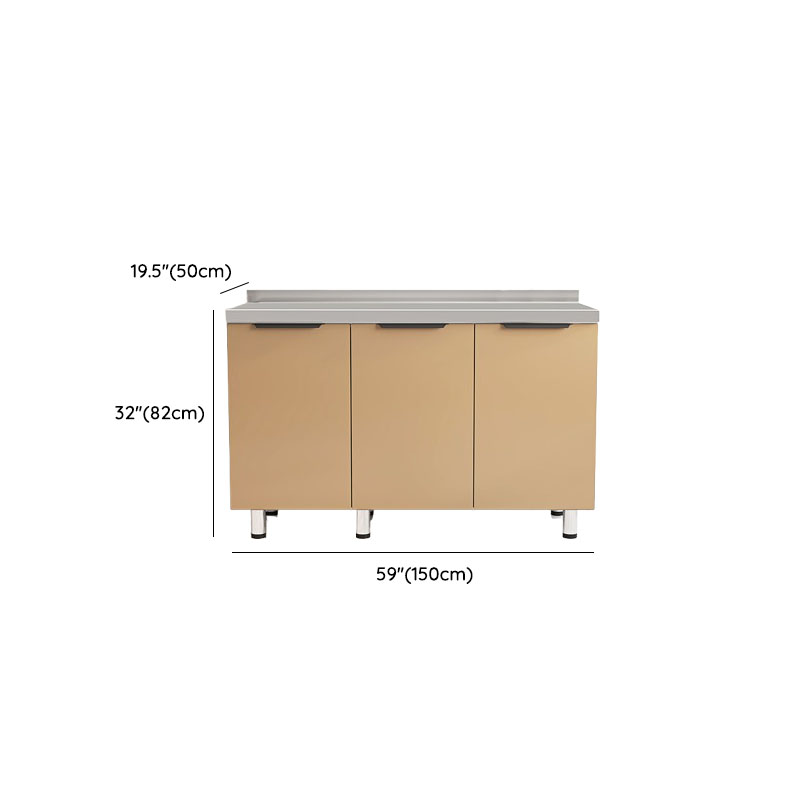 Cocoa Wide Microwave Storage Cabinet with Alloy Countertop - image 10