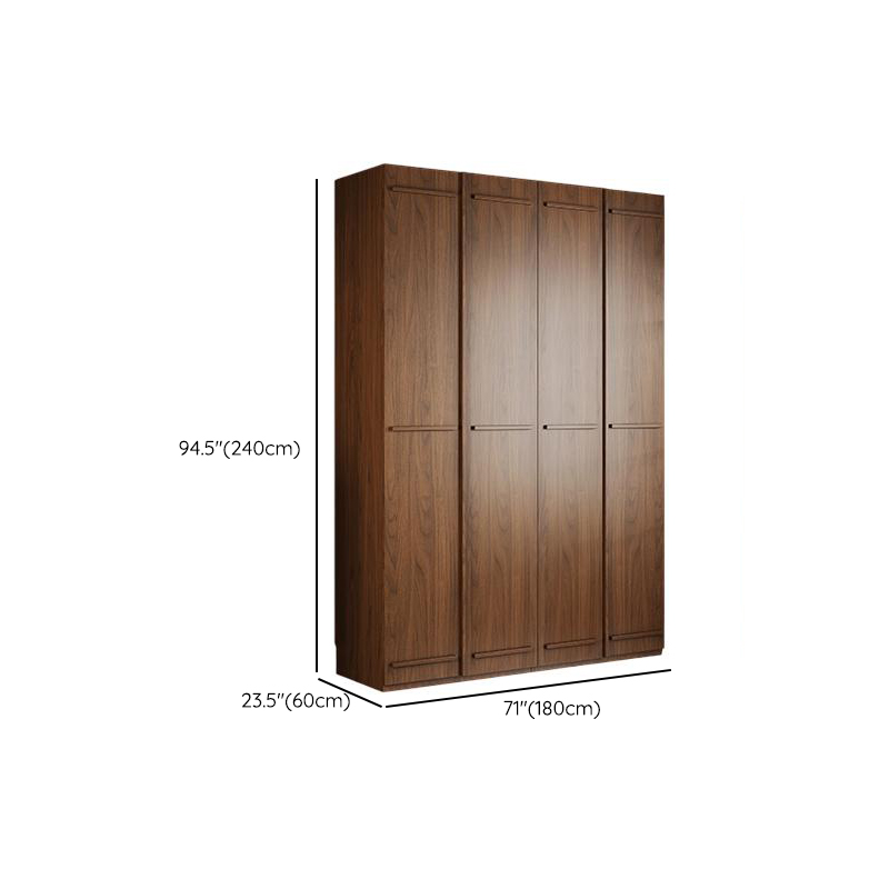 Modern Natural Wood Standalone Almirah with Soft Close Drawer and Door, Interior Shelves, and Hanging Rod - image 20