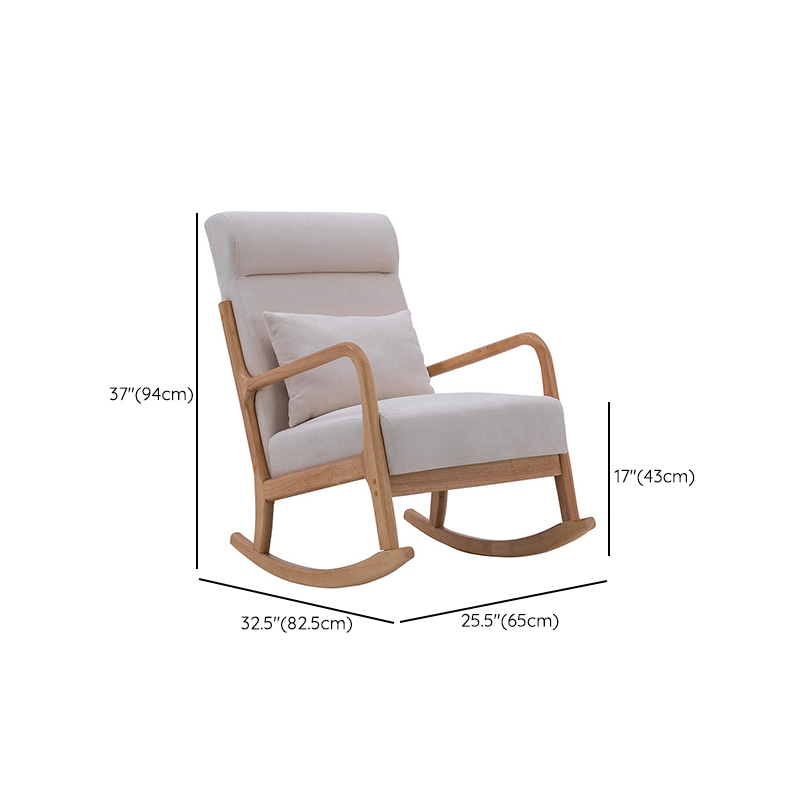 Nordic Natural Cotton Stationary Rocking Couch Chair with Back - image 27