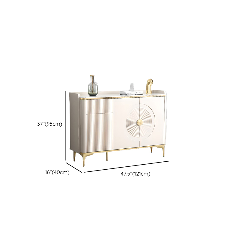 Glam Free Standing Utility Storage Cabinet for Parlor with Sintered Stone Countertop - image 14