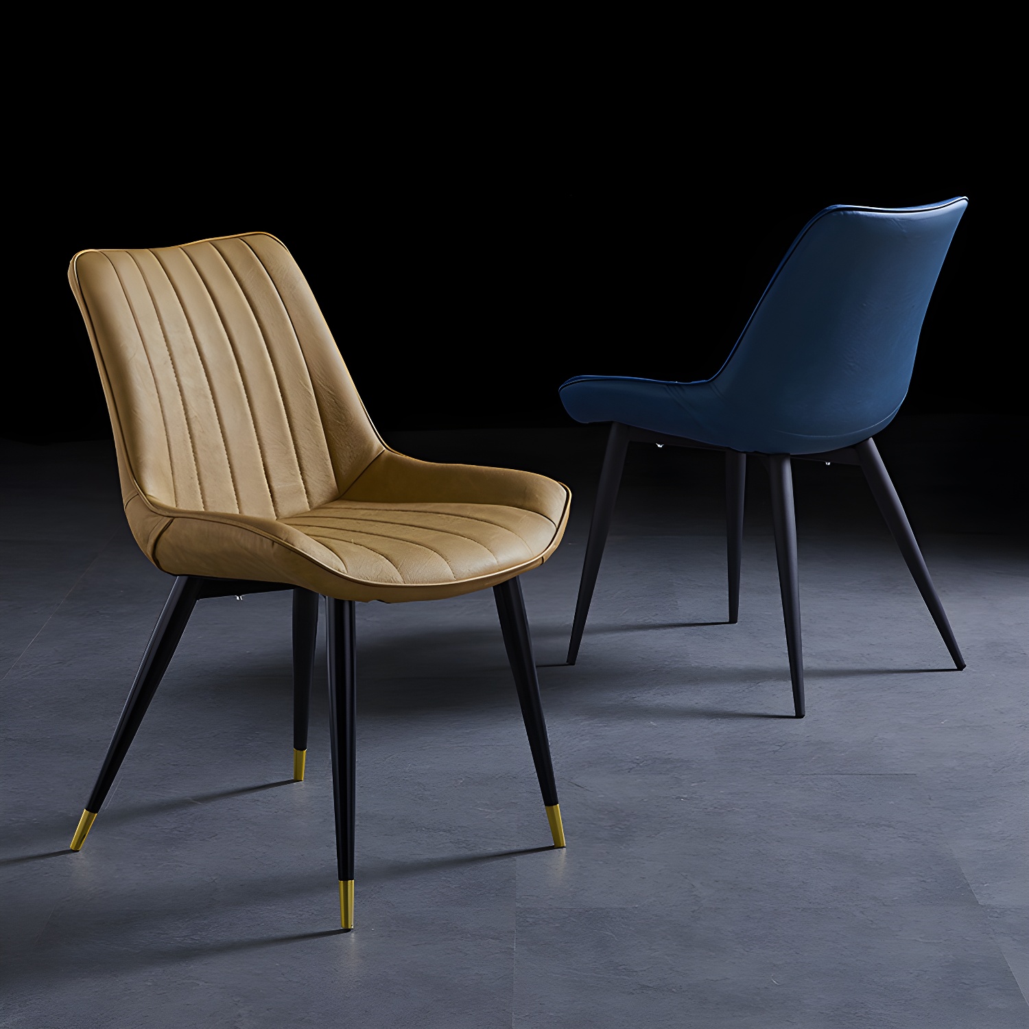 Scandinavian Leather Restaurant Side Chair Matte Finish Parsons Dining Chair - image 22