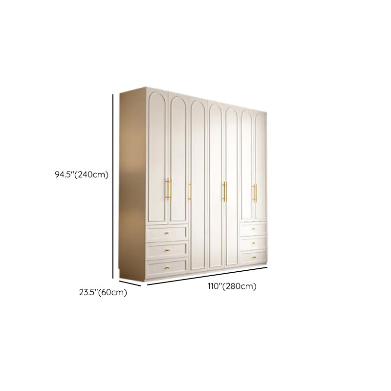 Chalk Modern Wooden Standalone Almirah with 3-Drawer/6-Drawer, Soft Close Door, and Interior Shelves - image 24