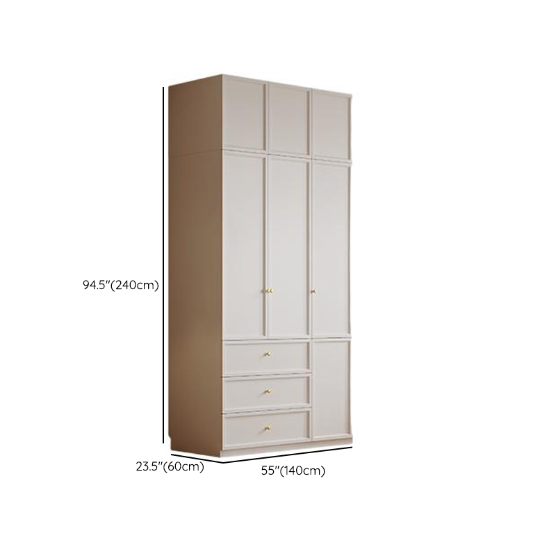 Casual Wooden Independent Armoire Cabinet with 3-Drawer, Interior Shelves, and Hanging Rod - image 18