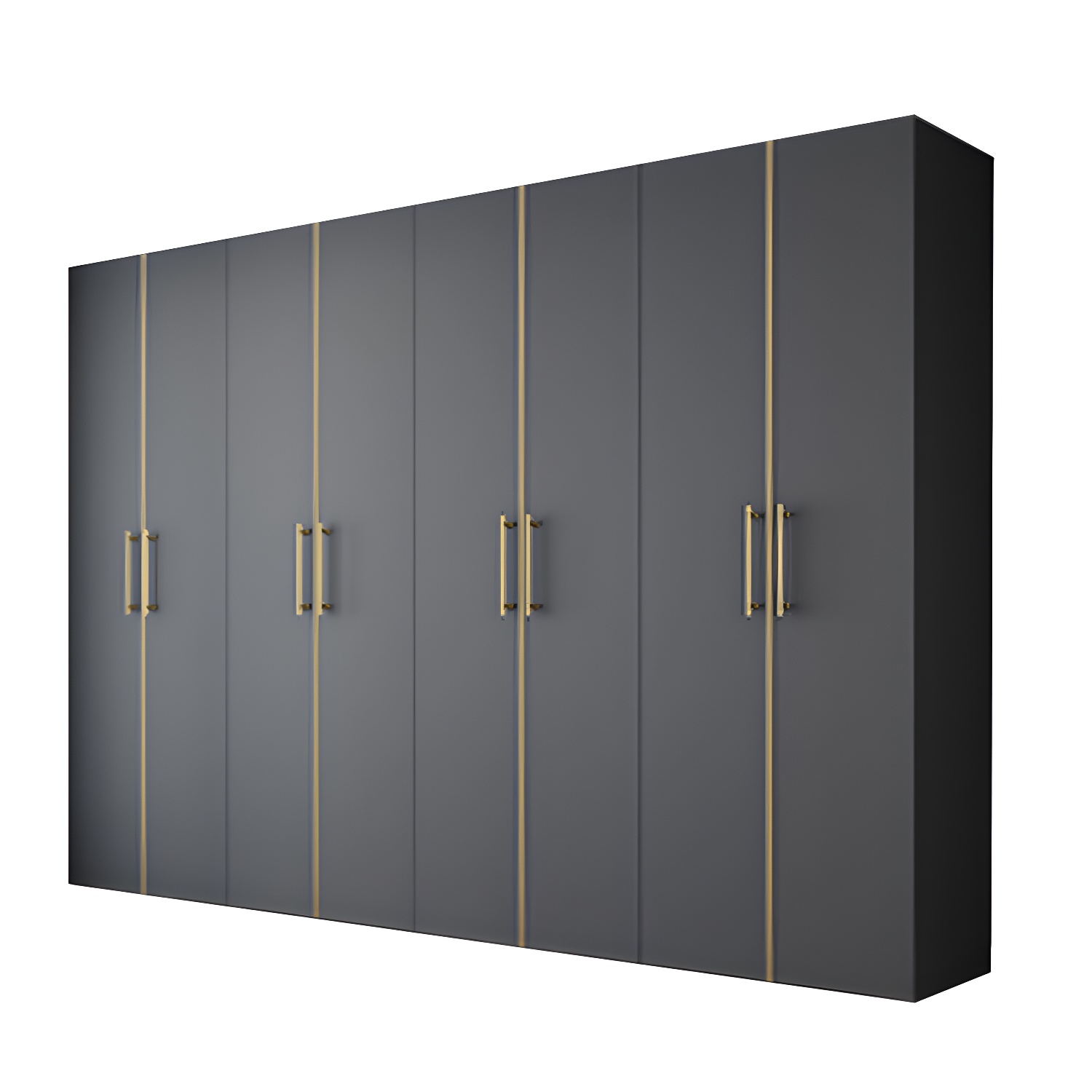 Modern Wardrobe Closet Grey Engineered Wood Wardrobe Cabinet - image 5