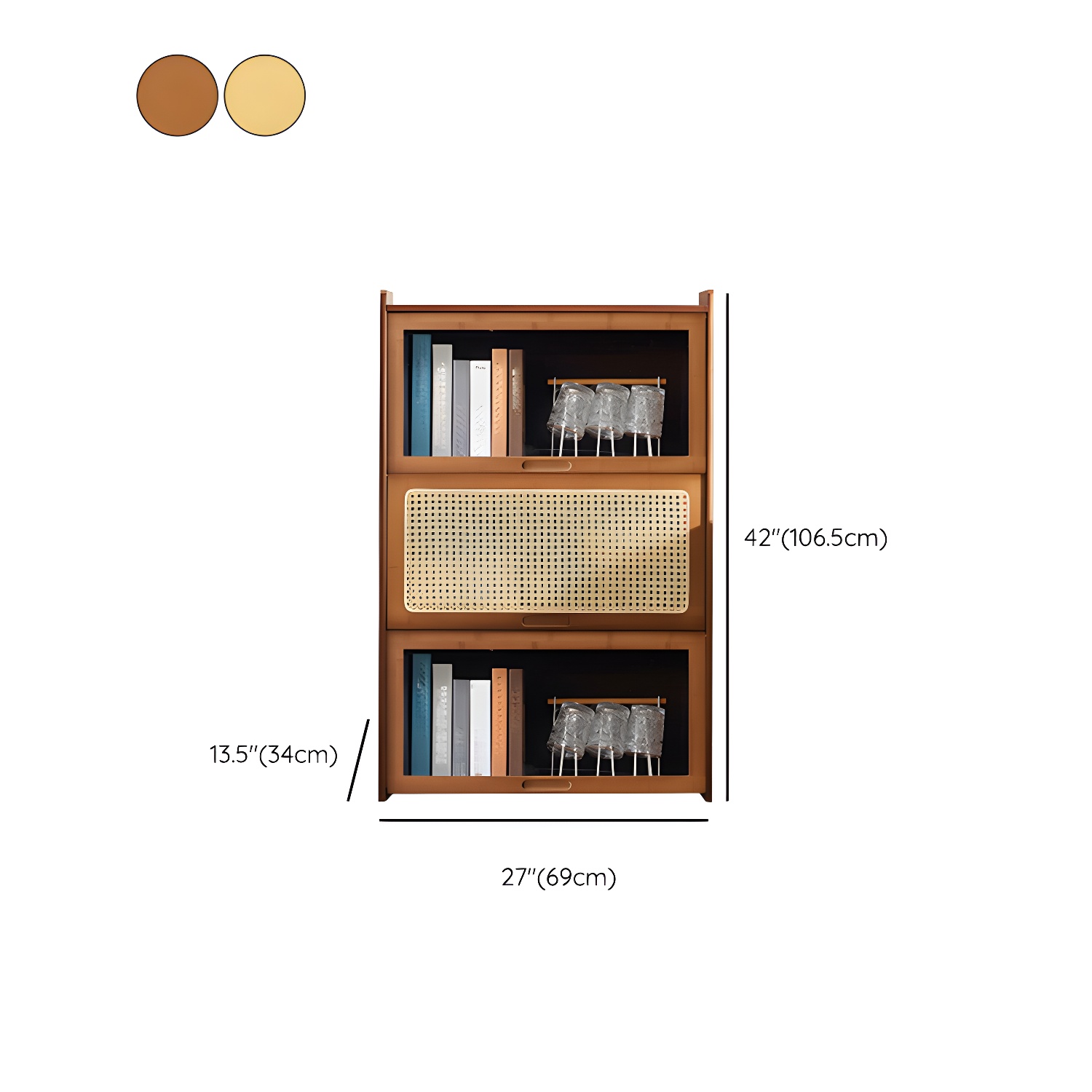 Minimalistic Solid Wood Accent Cabinet Rectangle Storage Cabinet - image 14