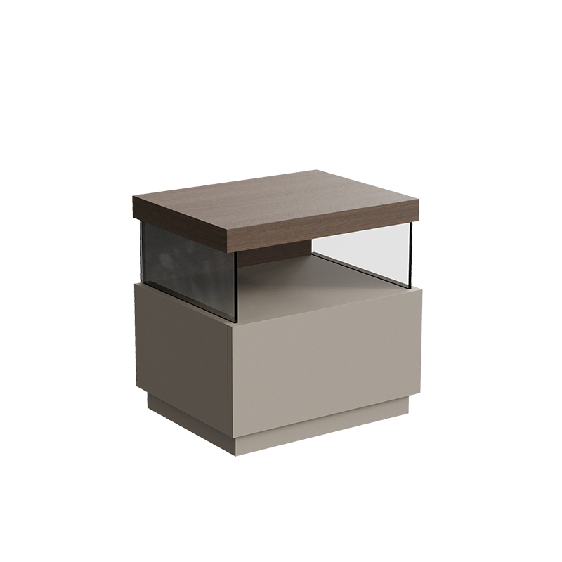Organic Modern Nightstand With Drawer Organization with 1 Drawer and Real Wood Countertop - image 6