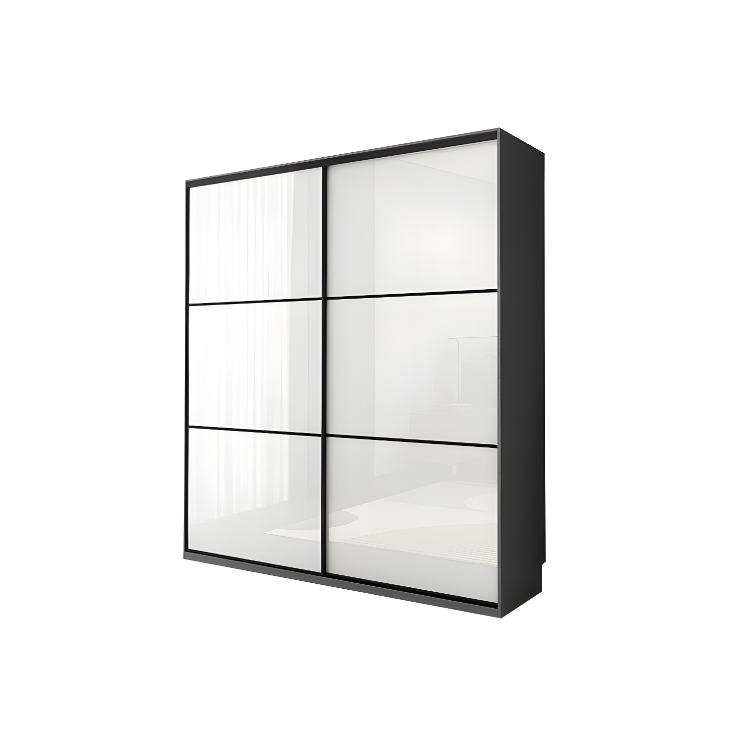 Sliding Engineered Wood Wardrobe Closet Modern Wardrobe Armoire - image 5