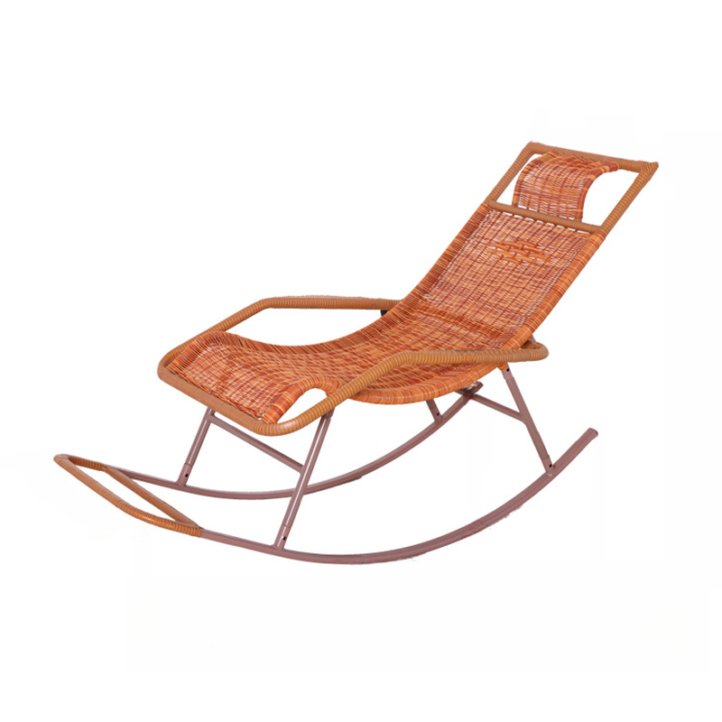 Ergonomic Wicker Front Porch Rocking Chairs with Rear Back, Stationary - image 24