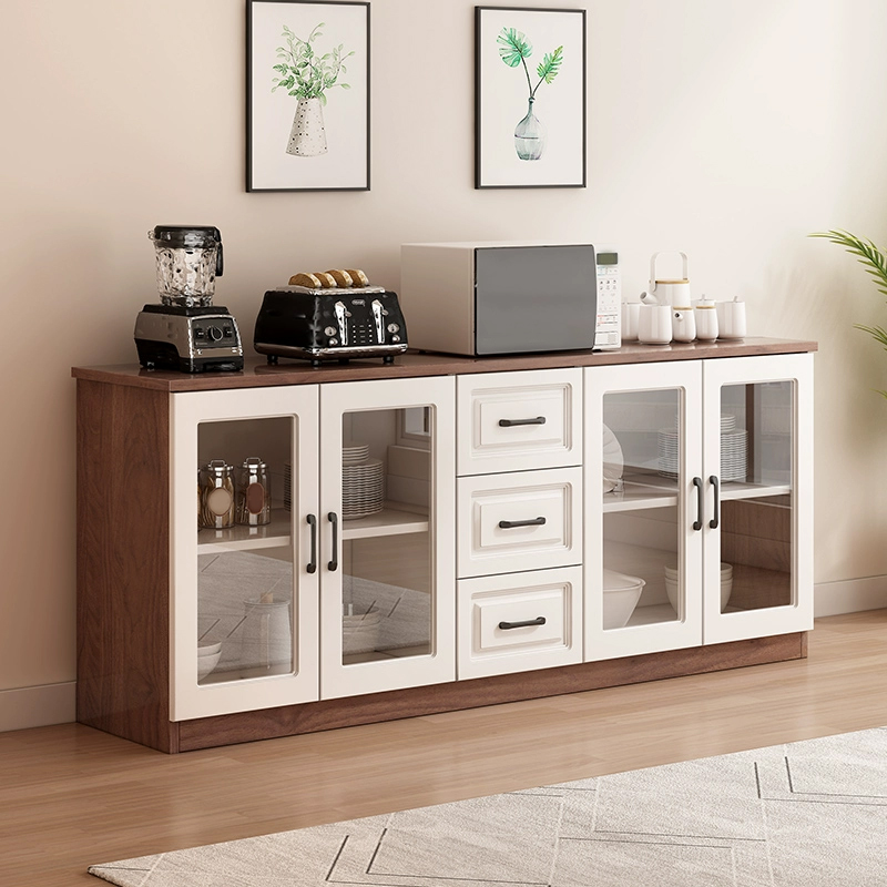 Modern Wood Buffet Cabinet with Glass Doors and Shelves - Full Assembly Needed - image 7