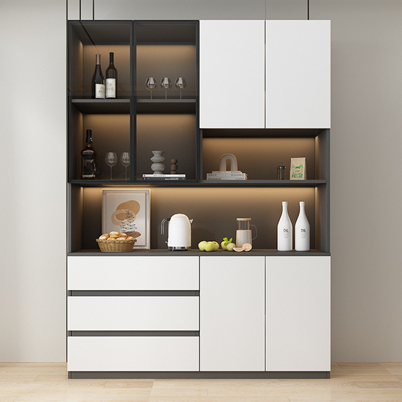 Two Toned Unclosed & Self-supporting Wide Sideboard with 2 Shelves & Benchtop - image 14