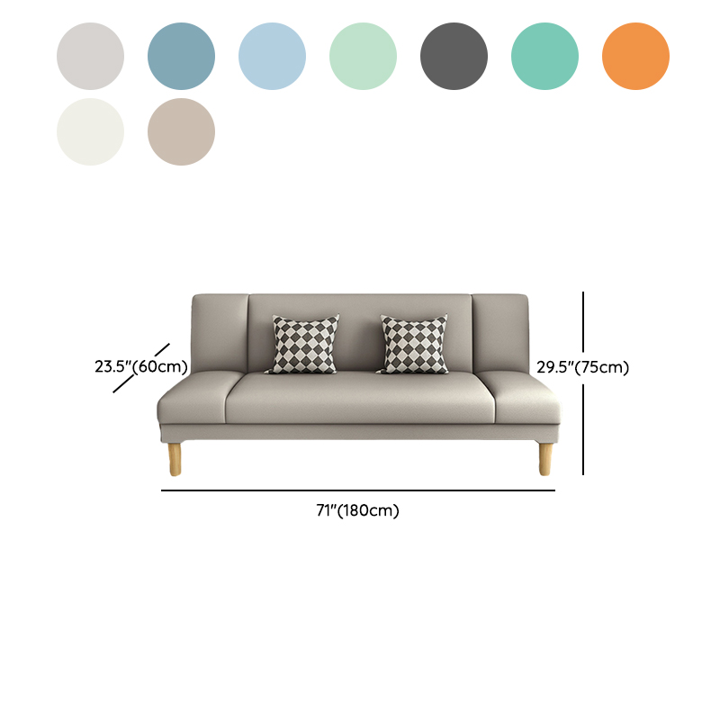 Scandinavian Armless Sleeper Sofa, Light Wood, Foam Filling, Includes Pillows - image 27