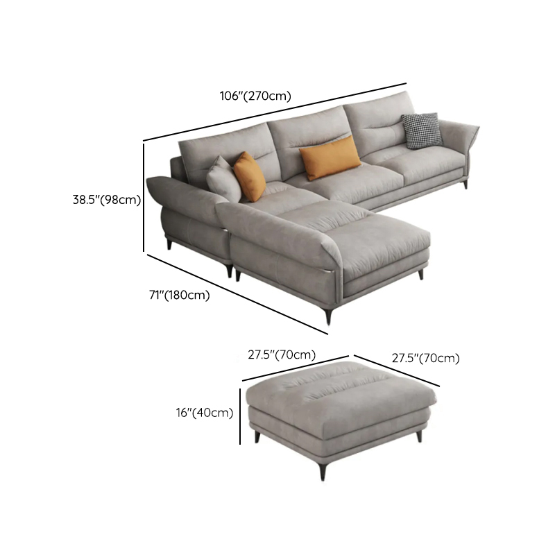 L-Shape/Straight Reversible/Horizontal Sofa Chaise/Sofa with Natural Wood Frame for Seats 5 - image 17