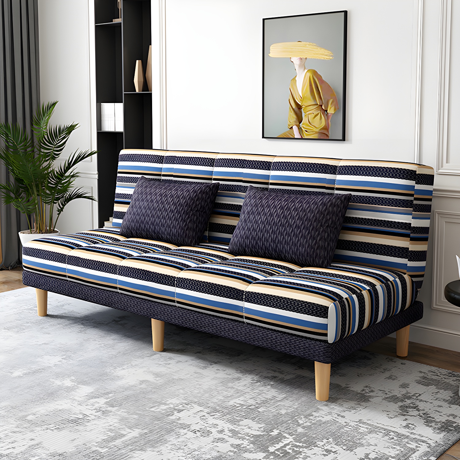 Contemporary Armless Standard Sofa Bed Dual Purpose Sofa for Living Room - image 17