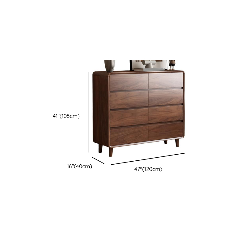 Cocoa Simplistic Natural Wood Double Dresser with 6/9/5 Drawers in Horizontal/Vertical Orientation - image 7