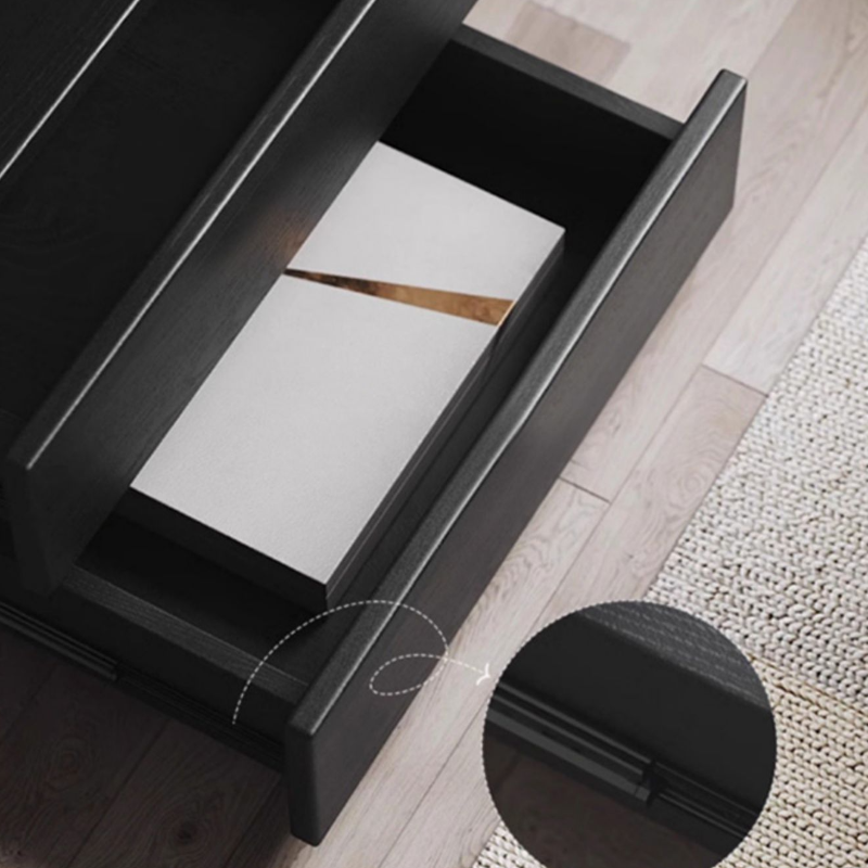 Ink Trendy Timber Wardrobe Armoire with Soft Close Drawer and Door, Interior Shelves, Clothing Rod - image 7