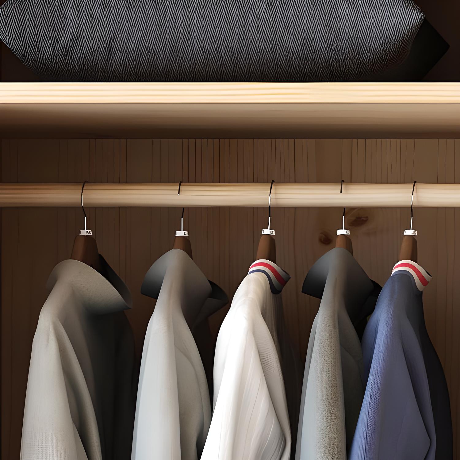 Traditional Black-brown Storage Wood Wardrobe with Clothing Rod and Shelves - image 4