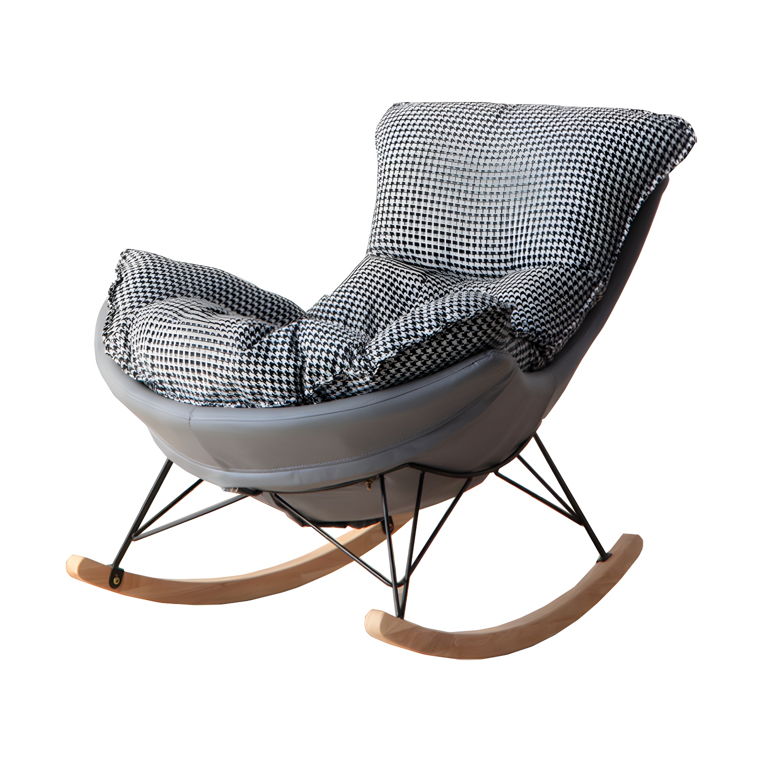 Modern Rocking Chair Solid Wood Rocker Chair with Light Legs - image 14