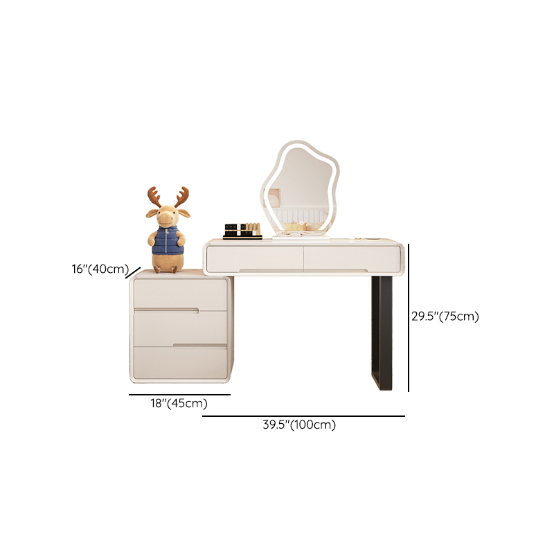 Large/Standard Stone Vanity Set with White Upholstered Chair, 5/8 Drawers, Mirror Lights, and Lighting - image 14