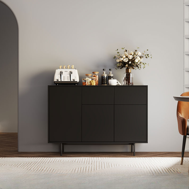 Ground Design Narrow Server with 2 or 1 Drawer, Drawers Storage, Alterable Shelf, and 3 or 2 Doors Tabletop - image 14