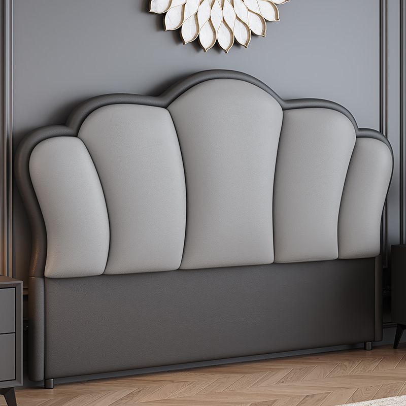 Modish Style Timber Panel Headboard for Queen/Full/Twin XL Bed with No Distressing, Sponge Upholstery Fill, Free-standing Standard Installation, and Standard Height