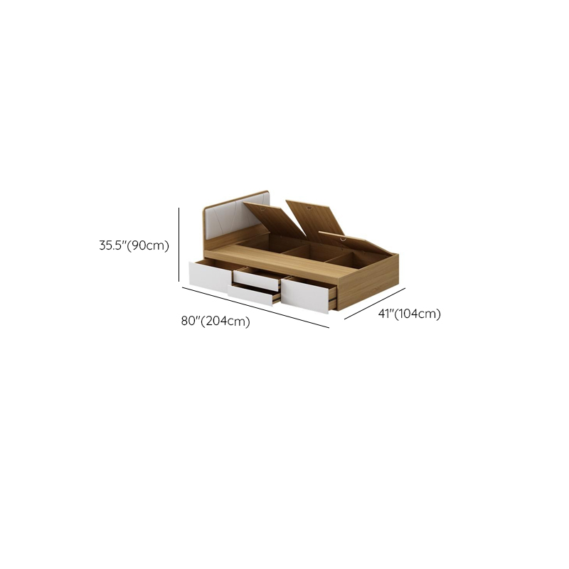 Natural Color Solid Color Storage Included with 4 Storage Boxes for Bedroom - image 6