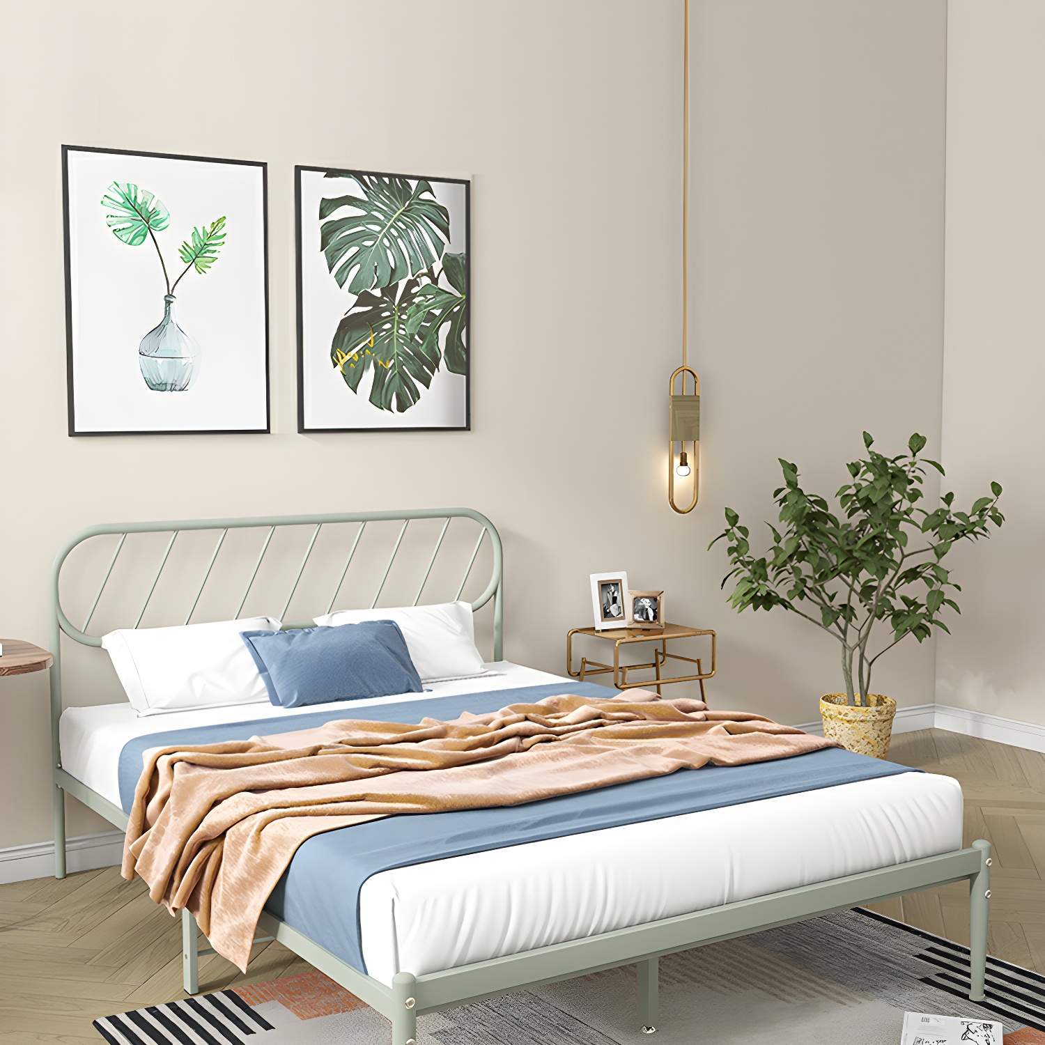 Modern Simple Style Open-Frame Panel with Metal Frame and Leg - image 7