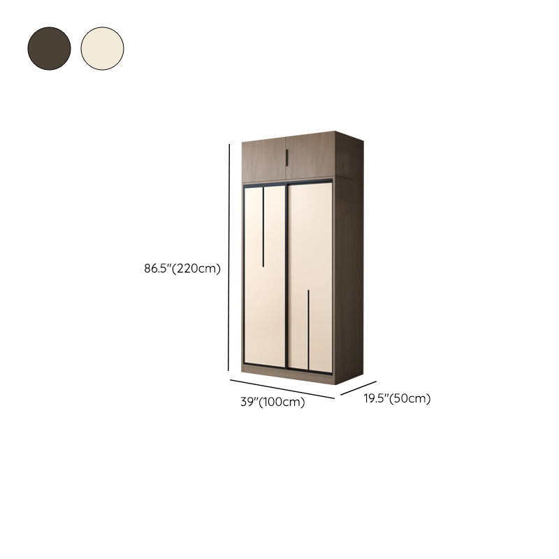 Minimalist Manufactured Wood Independent Wardrobe Closet with Soft Close Door, Interior Shelves, and Clothing Rod - image 13
