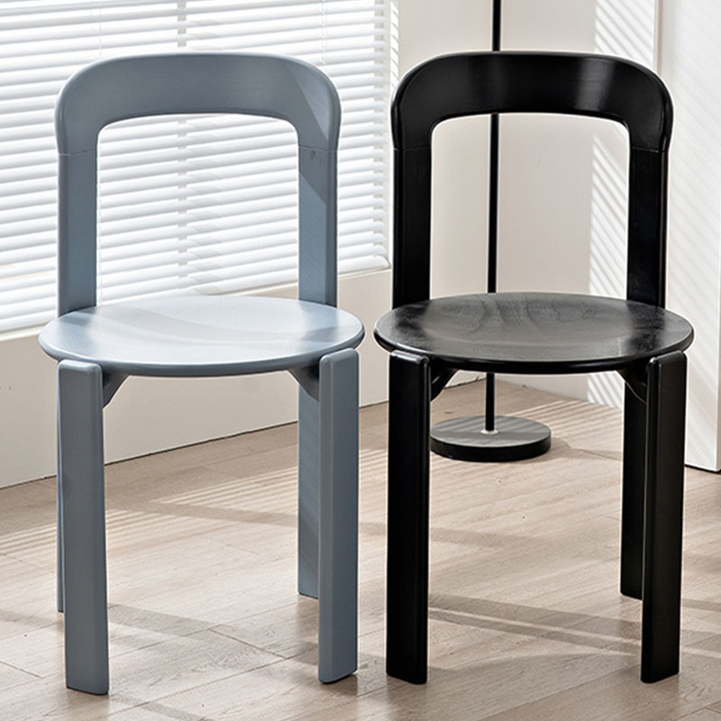 Scandinavian Natural Wood Armless Kitchen Chair 15.3inch Wide Non-Swivel 1 Piece - image 10