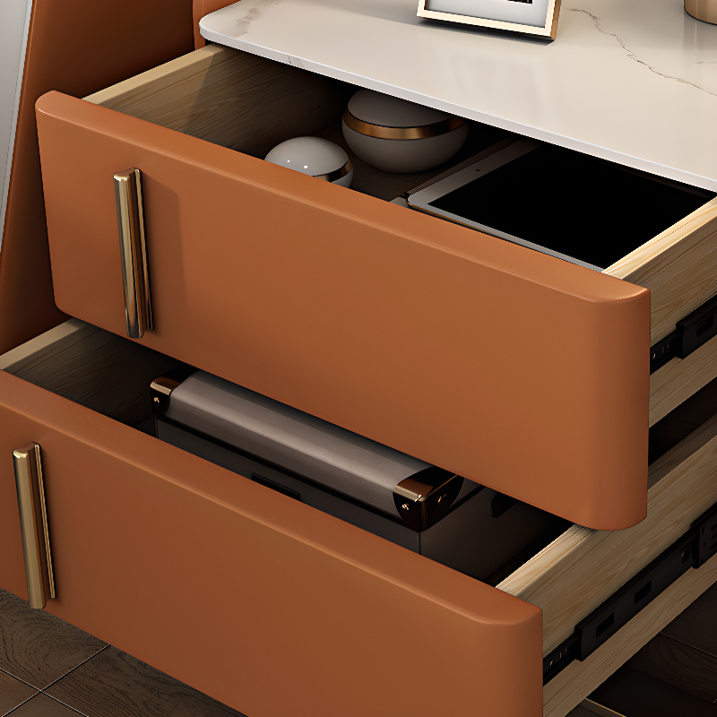 Nightstand With Drawer Organization with Leg, 2 Drawers and Stone Counter Top in a Casual Style - image 15