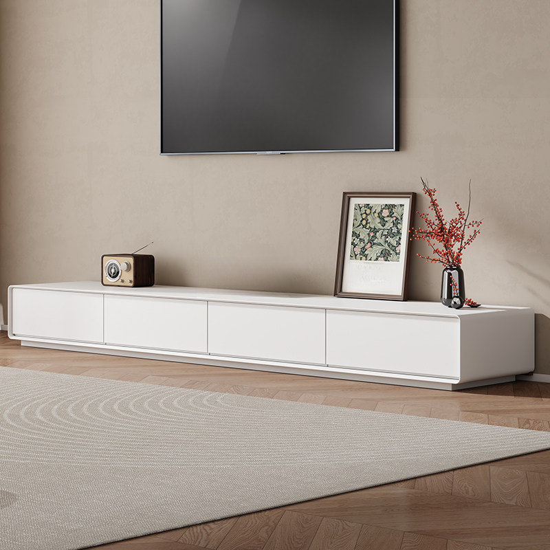 Art Deco Lumber Rectangle TV Stand with 4 Drawers - image 6
