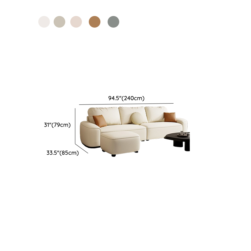 Tear Resistant Standard Sofa in Gray/Ivory/Citrus Color with 5 Pillows - image 13