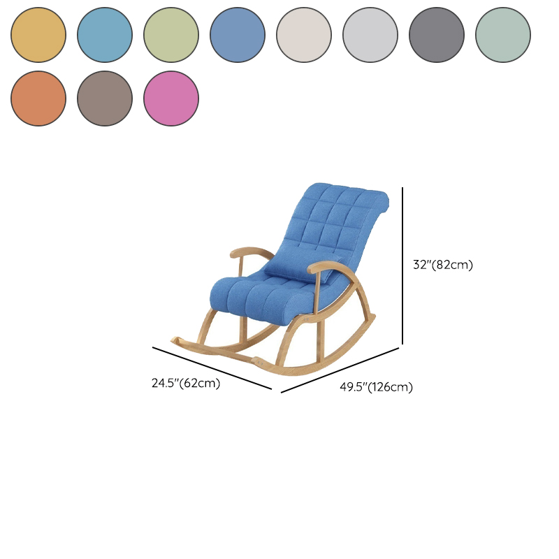 Modern Upholstered Rocking Chair with Track Arms - Comfortable and Stylish Design - image 20