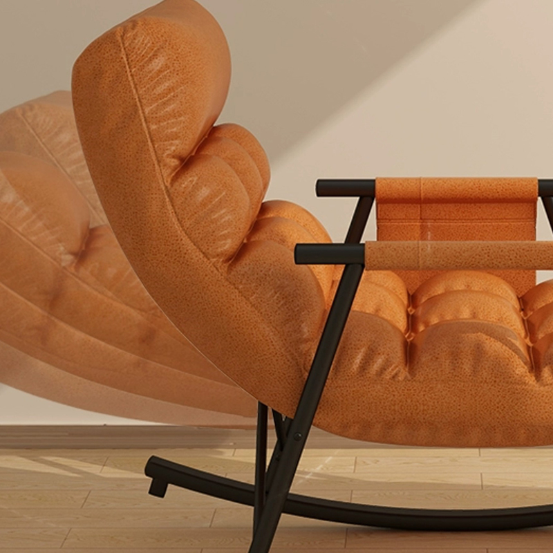 Chic Indoor Modern Rocking Chair - Upholstered, with Tuft and Track Arms, Seats One - image 16