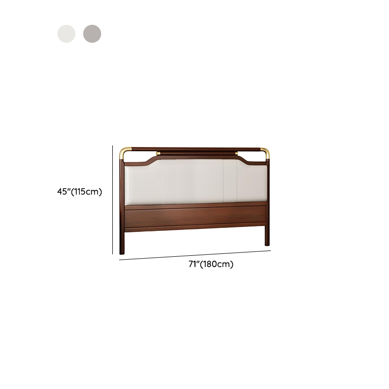 Modish No Distressing Timber Panel Headboard with Rectangle/Stepped Shape for Queen/King/Full Bed, Featuring Sponge Upholstery and Standard Height - image 14