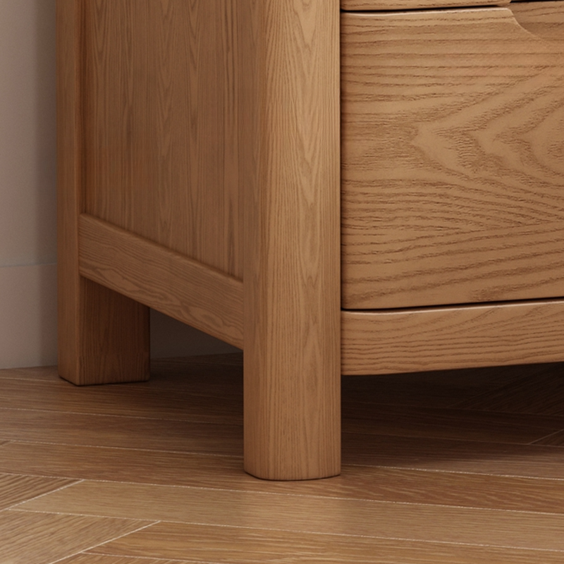 Contemporary Timber Nightstand With Drawer Storage with 2 Drawers/3 Drawers & Leg - image 10